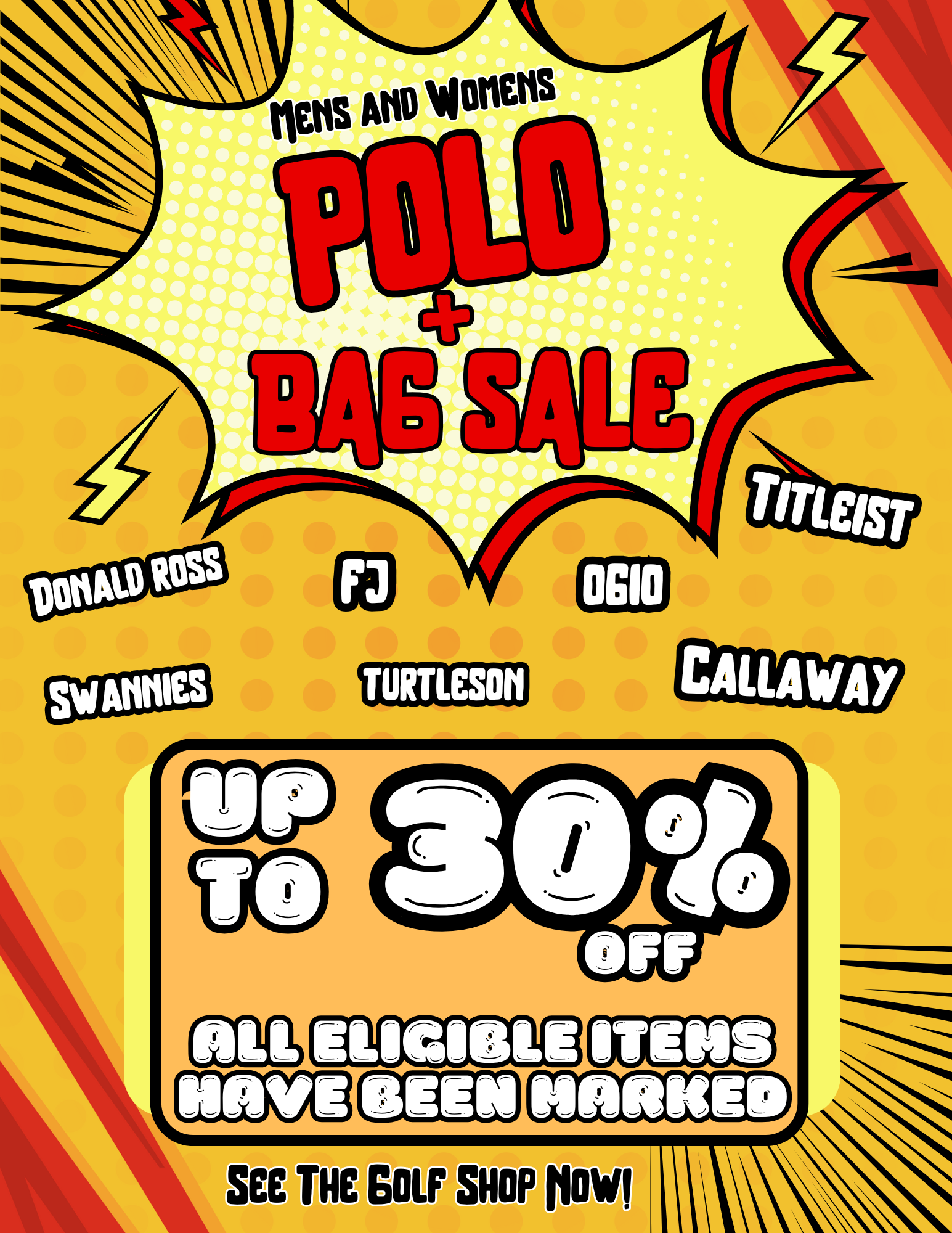 Red and Yellow Illustrative Comical Business Sale Promo Flyer 2